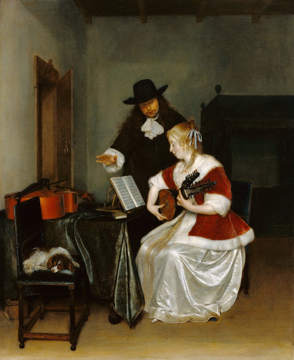 Pareja haciendo música - Ter Borch